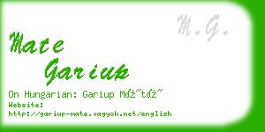 mate gariup business card